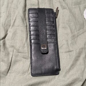 Lodi’s Black Leather Wallet with Card Slots and change with zipper. NWOT